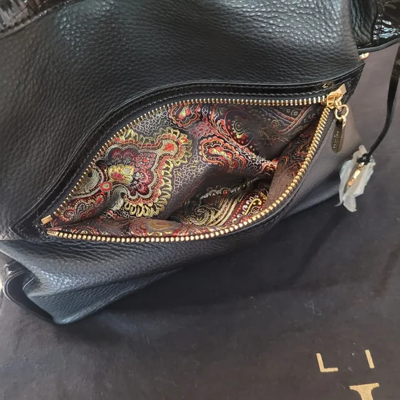 Liz Couture Sophia black leather handbag